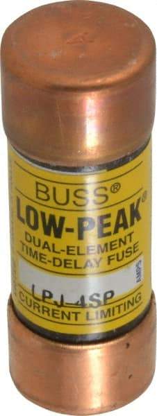 Cooper Bussmann - 300 VDC, 600 VAC, 4 Amp, Time Delay General Purpose Fuse - Fuse Holder Mount, 2-1/4" OAL, 100 at DC, 300 at AC (RMS) kA Rating, 13/16" Diam - Americas Industrial Supply