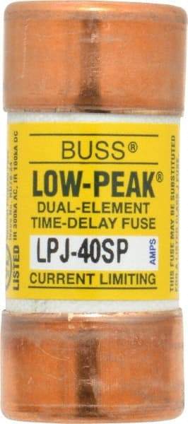 Cooper Bussmann - 300 VDC, 600 VAC, 40 Amp, Time Delay General Purpose Fuse - Fuse Holder Mount, 2-3/8" OAL, 100 at DC, 300 at AC (RMS) kA Rating, 1-1/16" Diam - Americas Industrial Supply