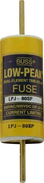 Cooper Bussmann - 300 VDC, 600 VAC, 80 Amp, Time Delay General Purpose Fuse - Bolt-on Mount, 4-5/8" OAL, 100 at DC, 300 at AC (RMS) kA Rating, 1-1/8" Diam - Americas Industrial Supply