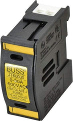 Cooper Bussmann - 1 Pole, 600 VAC/VDC, 30 Amp, DIN Rail Mount Fuse Holder - Compatible with J Class, 1.23 Inch Wide Fuse - Americas Industrial Supply