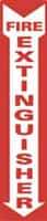 NMC - Fire Extinguisher, Aluminum Fire Sign - 4" Wide x 24" High - Americas Industrial Supply