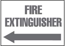 NMC - Fire Extinguisher, Plastic Fire Sign - 14" Wide x 10" High - Americas Industrial Supply