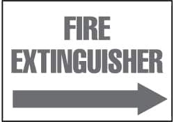 NMC - Fire Extinguisher, Plastic Fire Sign - 14" Wide x 10" High - Americas Industrial Supply