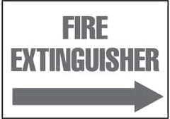 NMC - Fire Extinguisher, Plastic Fire Sign - 14" Wide x 10" High - Americas Industrial Supply