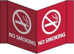 NMC - "No Smoking", 8" Long x 14-1/2" Wide, Rigid Plastic Safety Sign - Rectangle, 0.125" Thick, Use for Accident Prevention - Americas Industrial Supply