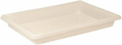 Rubbermaid - Rectangular, White Polyethylene Food Tote Box - 3-1/2" High x 18" Wide x 26" Long, with Snap-On Lid - Americas Industrial Supply