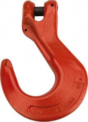 CM - 1/2 Inch Chain Diameter, Grade 100 Clevis Hook - 15,000 Lbs. Load Capacity, 0.58 Inch Inside Diameter, 0.63 Inch Pin Diameter, 1.38 Inch Hook Throat, 8.03 Inch Overall Length, 5.48 Inch Hook Width - Americas Industrial Supply