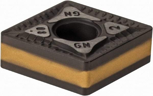 Iscar - CNMG432 GN Grade IC8150 Carbide Turning Insert - TiCN/Al2O3/TiN Finish, 80° Diamond, 1/2" Inscr Circle, 3/16" Thick, 1/32" Corner Radius - Americas Industrial Supply