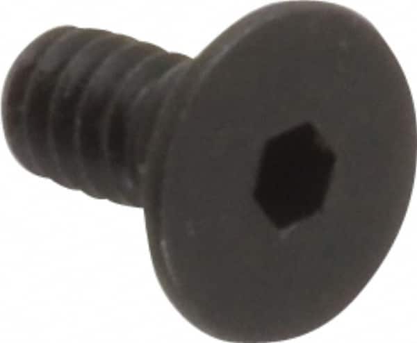 Holo-Krome - #4-40 UNC Hex Socket Drive, 82° Flat Screw - Alloy Steel, Black Oxide Finish, Fully Threaded, 1/4" OAL - Americas Industrial Supply