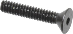 Holo-Krome - #4-40 UNC Hex Socket Drive, 82° Flat Screw - Alloy Steel, Black Oxide Finish, Fully Threaded, 5/8" OAL - Americas Industrial Supply