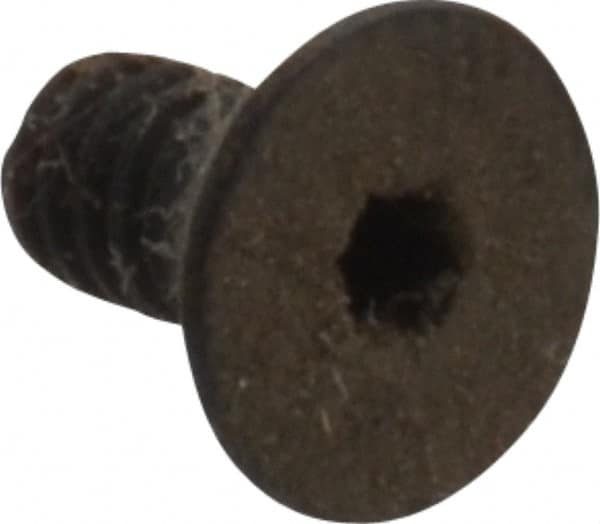 Holo-Krome - #5-40 UNC Hex Socket Drive, 82° Flat Screw - Alloy Steel, Black Oxide Finish, Fully Threaded, 1/4" OAL - Americas Industrial Supply