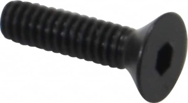 Holo-Krome - #5-40 UNC Hex Socket Drive, 82° Flat Screw - Alloy Steel, Black Oxide Finish, Fully Threaded, 1/2" OAL - Americas Industrial Supply
