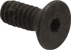 Holo-Krome - #6-32 UNC Hex Socket Drive, 82° Flat Screw - Alloy Steel, Black Oxide Finish, Fully Threaded, 3/8" OAL - Americas Industrial Supply