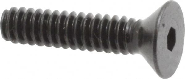 Holo-Krome - #6-32 UNC Hex Socket Drive, 82° Flat Screw - Alloy Steel, Black Oxide Finish, Fully Threaded, 3/4" OAL - Americas Industrial Supply