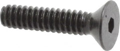 Holo-Krome - #6-32 UNC Hex Socket Drive, 82° Flat Screw - Alloy Steel, Black Oxide Finish, Fully Threaded, 3/4" OAL - Americas Industrial Supply