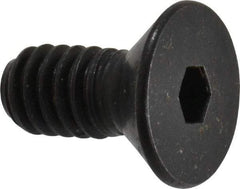 Holo-Krome - #8-32 UNC Hex Socket Drive, 82° Flat Screw - Alloy Steel, Black Oxide Finish, Fully Threaded, 3/8" OAL - Americas Industrial Supply