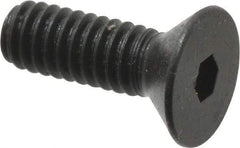 Holo-Krome - #8-32 UNC Hex Socket Drive, 82° Flat Screw - Alloy Steel, Black Oxide Finish, Fully Threaded, 1/2" OAL - Americas Industrial Supply