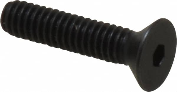 Holo-Krome - #8-32 UNC Hex Socket Drive, 82° Flat Screw - Alloy Steel, Black Oxide Finish, Fully Threaded, 3/4" OAL - Americas Industrial Supply