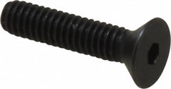 Holo-Krome - #8-32 UNC Hex Socket Drive, 82° Flat Screw - Alloy Steel, Black Oxide Finish, Fully Threaded, 3/4" OAL - Americas Industrial Supply