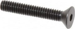 Holo-Krome - #8-32 UNC Hex Socket Drive, 82° Flat Screw - Alloy Steel, Black Oxide Finish, Fully Threaded, 1" OAL - Americas Industrial Supply