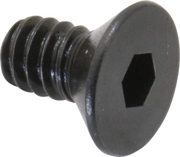 Holo-Krome - #10-24 UNC Hex Socket Drive, 82° Flat Screw - Alloy Steel, Black Oxide Finish, Fully Threaded, 3/8" OAL - Americas Industrial Supply