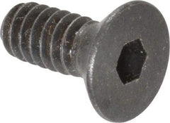 Holo-Krome - #10-24 UNC Hex Socket Drive, 82° Flat Screw - Alloy Steel, Black Oxide Finish, Fully Threaded, 1/2" OAL - Americas Industrial Supply