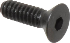 Holo-Krome - #10-24 UNC Hex Socket Drive, 82° Flat Screw - Alloy Steel, Black Oxide Finish, Fully Threaded, 5/8" OAL - Americas Industrial Supply