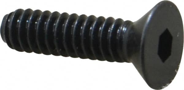 Holo-Krome - #10-24 UNC Hex Socket Drive, 82° Flat Screw - Alloy Steel, Black Oxide Finish, Fully Threaded, 3/4" OAL - Americas Industrial Supply