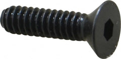 Holo-Krome - #10-24 UNC Hex Socket Drive, 82° Flat Screw - Alloy Steel, Black Oxide Finish, Fully Threaded, 3/4" OAL - Americas Industrial Supply