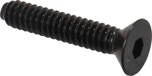 Holo-Krome - #10-24 UNC Hex Socket Drive, 82° Flat Screw - Alloy Steel, Black Oxide Finish, Fully Threaded, 1" OAL - Americas Industrial Supply