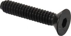 Holo-Krome - #10-24 UNC Hex Socket Drive, 82° Flat Screw - Alloy Steel, Black Oxide Finish, Fully Threaded, 1" OAL - Americas Industrial Supply