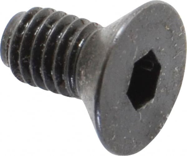 Holo-Krome - #10-32 UNF Hex Socket Drive, 82° Flat Screw - Alloy Steel, Black Oxide Finish, Fully Threaded, 3/8" OAL - Americas Industrial Supply