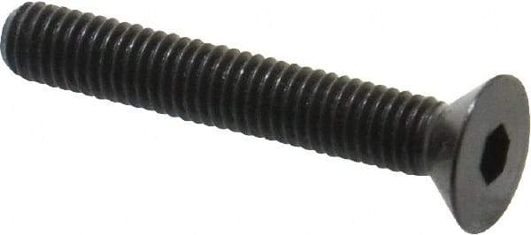 Holo-Krome - #10-32 UNF Hex Socket Drive, 82° Flat Screw - Alloy Steel, Black Oxide Finish, Fully Threaded, 1-1/4" OAL - Americas Industrial Supply