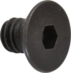Holo-Krome - 1/4-20 UNC Hex Socket Drive, 82° Flat Screw - Alloy Steel, Black Oxide Finish, Fully Threaded, 3/8" OAL - Americas Industrial Supply