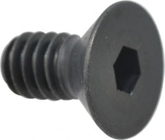 Holo-Krome - 1/4-20 UNC Hex Socket Drive, 82° Flat Screw - Alloy Steel, Black Oxide Finish, Fully Threaded, 1/2" OAL - Americas Industrial Supply