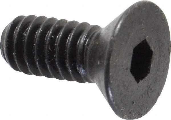 Holo-Krome - 1/4-20 UNC Hex Socket Drive, 82° Flat Screw - Alloy Steel, Black Oxide Finish, Fully Threaded, 5/8" OAL - Americas Industrial Supply