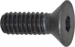 Holo-Krome - 1/4-20 UNC Hex Socket Drive, 82° Flat Screw - Alloy Steel, Black Oxide Finish, Fully Threaded, 3/4" OAL - Americas Industrial Supply