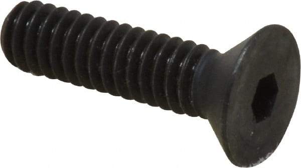 Holo-Krome - 1/4-20 UNC Hex Socket Drive, 82° Flat Screw - Alloy Steel, Black Oxide Finish, Fully Threaded, 1" OAL - Americas Industrial Supply