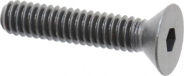 Holo-Krome - 1/4-20 UNC Hex Socket Drive, 82° Flat Screw - Alloy Steel, Black Oxide Finish, Fully Threaded, 1-1/4" OAL - Americas Industrial Supply