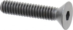 Holo-Krome - 1/4-20 UNC Hex Socket Drive, 82° Flat Screw - Alloy Steel, Black Oxide Finish, Fully Threaded, 1-1/4" OAL - Americas Industrial Supply