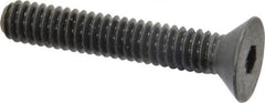 Holo-Krome - 1/4-20 UNC Hex Socket Drive, 82° Flat Screw - Alloy Steel, Black Oxide Finish, Fully Threaded, 1-1/2" OAL - Americas Industrial Supply