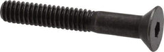 Holo-Krome - 1/4-20 UNC Hex Socket Drive, 82° Flat Screw - Alloy Steel, Black Oxide Finish, Partially Threaded, 1-3/4" OAL - Americas Industrial Supply