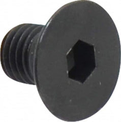 Holo-Krome - 1/4-28 UNF Hex Socket Drive, 82° Flat Screw - Alloy Steel, Black Oxide Finish, Fully Threaded, 3/8" OAL - Americas Industrial Supply