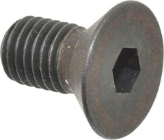 Holo-Krome - 1/4-28 UNF Hex Socket Drive, 82° Flat Screw - Alloy Steel, Black Oxide Finish, Fully Threaded, 1/2" OAL - Americas Industrial Supply