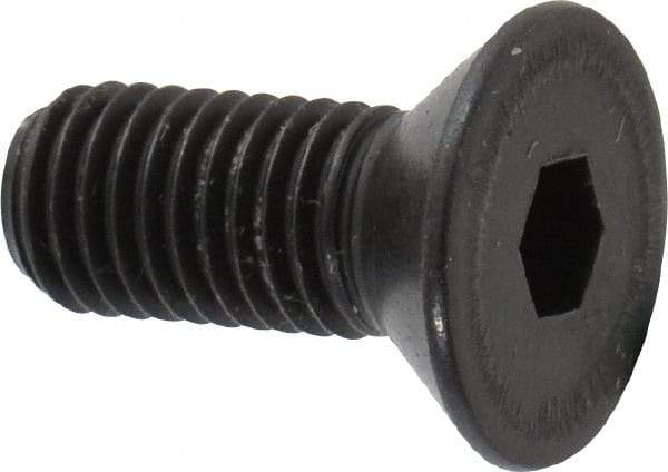 Holo-Krome - 1/4-28 UNF Hex Socket Drive, 82° Flat Screw - Alloy Steel, Black Oxide Finish, Fully Threaded, 5/8" OAL - Americas Industrial Supply