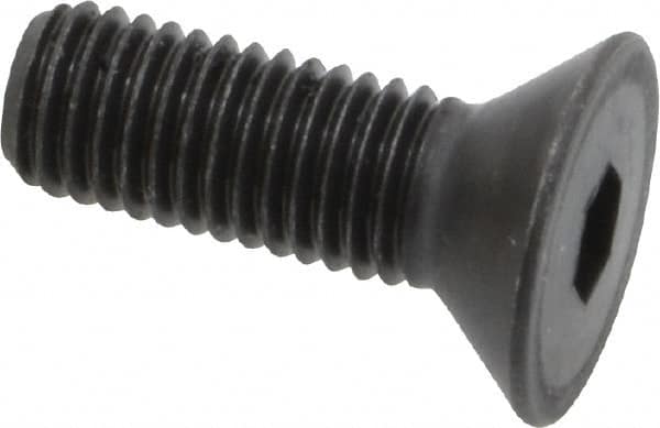 Holo-Krome - 1/4-28 UNF Hex Socket Drive, 82° Flat Screw - Alloy Steel, Black Oxide Finish, Fully Threaded, 3/4" OAL - Americas Industrial Supply