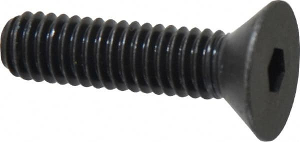 Holo-Krome - 5/16-18 UNC Hex Socket Drive, 82° Flat Screw - Alloy Steel, Black Oxide Finish, Fully Threaded, 1-1/4" OAL - Americas Industrial Supply