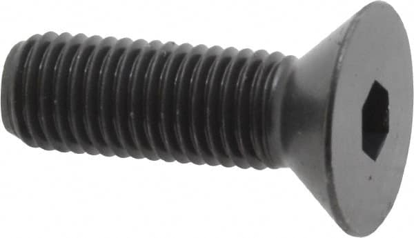 Holo-Krome - 5/16-24 UNF Hex Socket Drive, 82° Flat Screw - Alloy Steel, Black Oxide Finish, Fully Threaded, 1" OAL - Americas Industrial Supply