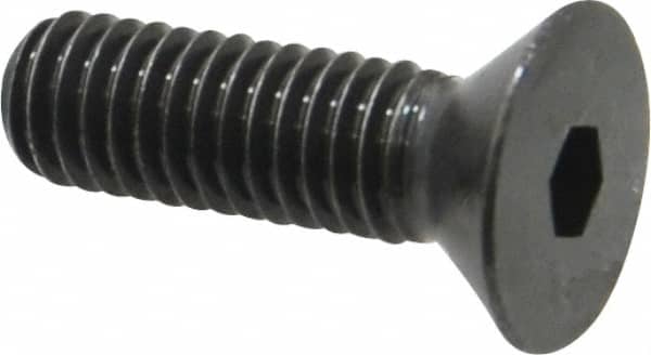 Holo-Krome - 3/8-16 UNC Hex Socket Drive, 82° Flat Screw - Alloy Steel, Black Oxide Finish, Fully Threaded, 1-1/4" OAL - Americas Industrial Supply