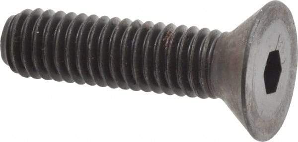 Holo-Krome - 3/8-16 UNC Hex Socket Drive, 82° Flat Screw - Alloy Steel, Black Oxide Finish, Fully Threaded, 1-1/2" OAL - Americas Industrial Supply
